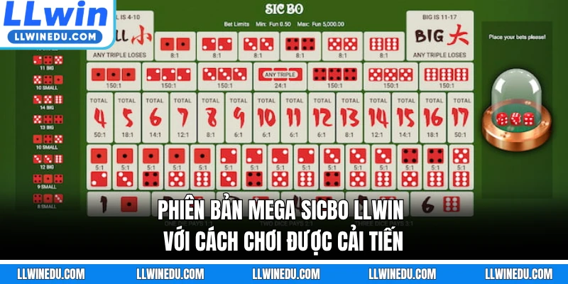 Phiên bản Mega Sic bo LLWIN với cách chơi được cải tiến